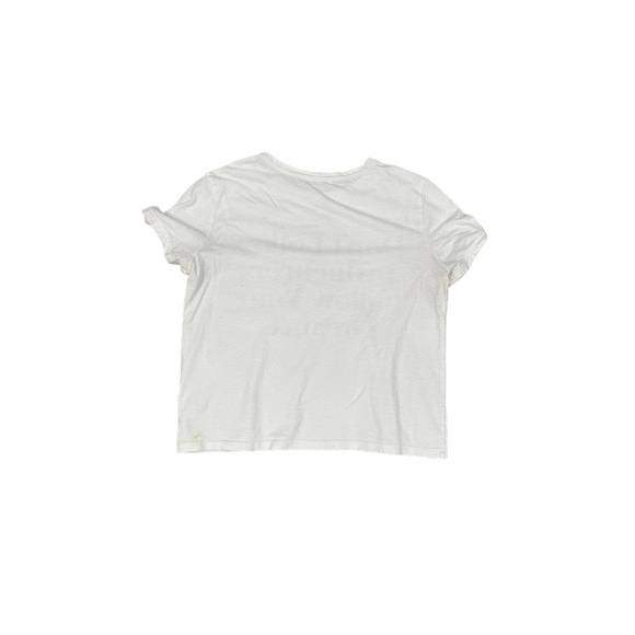 Zara graphic baby blue letter boxy cropped top tee women's medium influencer - Picture 2 of 4
